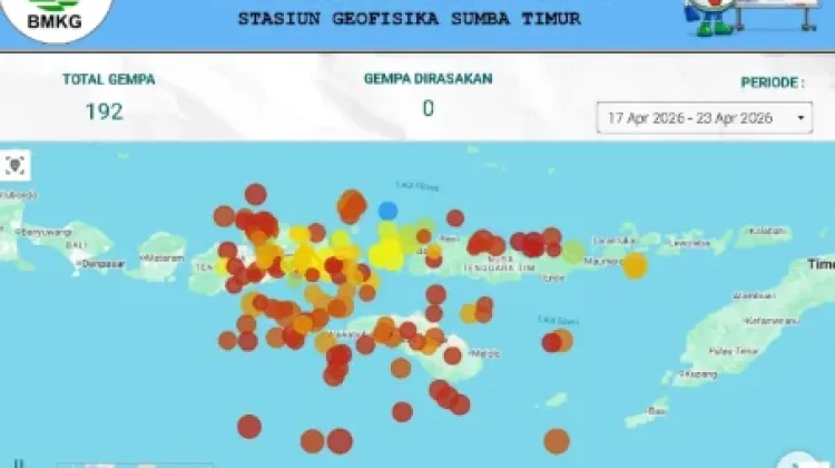 BMKG Catat 192 Gempa Bumi Guncang Wilayah Sumba dalam Sepekan