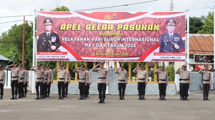 Polres Sumba Timur Gelar Apel Siaga Sambut May Day