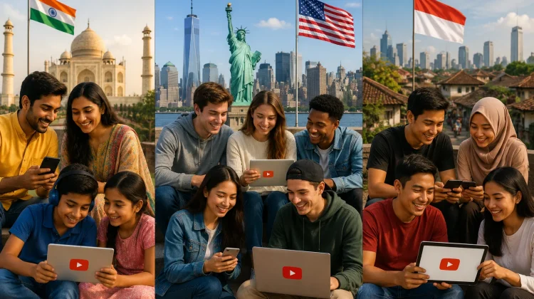 Indonesia Urutan 3 Besar Negara Pengguna YouTube Terbanyak di Dunia April 2026