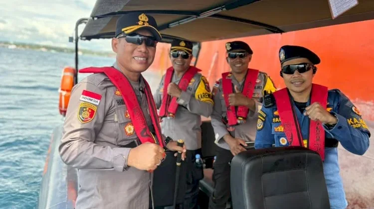 Polres Sumba Timur  dan KSOP Waingapu  Patroli Bersama Amankan Pelabuhan Waingapu