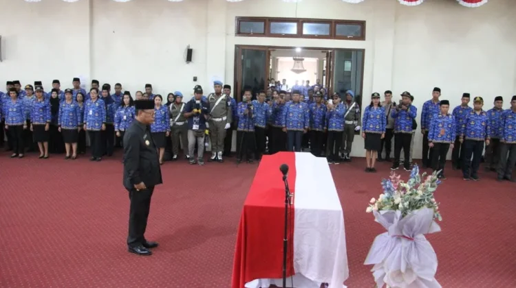 Bupati Yohanis Dade Pimpin Upacara Persemayaman Umbu Djima Aula Kantor Bupati