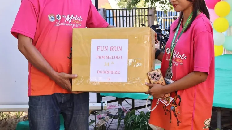 Peringati HUT ke-34, Puskesmas Melolo Ajak Masyarakat Hidup Sehat lewat Fun Run