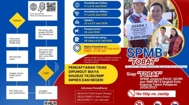 SPMB Kota Kupang Dibuka 17 Juni