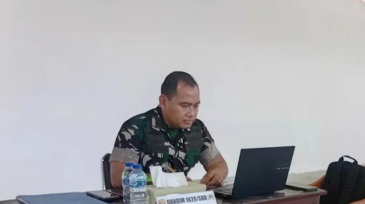Dandim 1629 SBD Ikuti Vicon Bahas Penguatan Program KDKMP Nasional