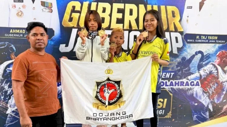 Dojang Bhayangkara Rote Ndao Borong Tiga Medali Emas