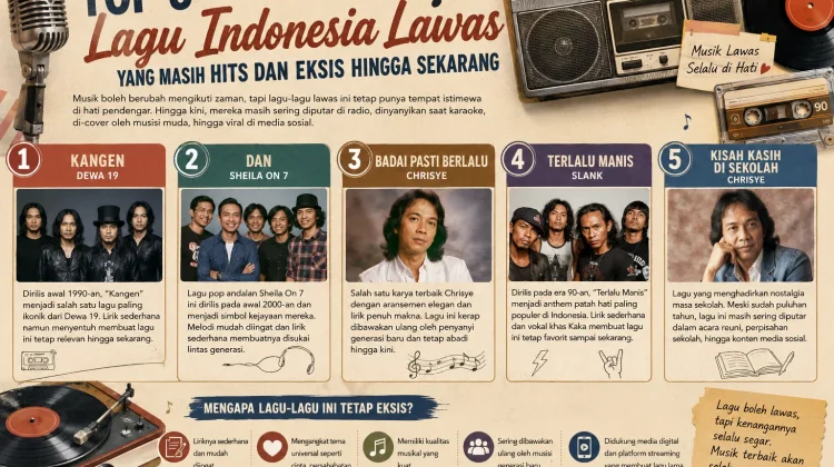 Top 5 Lagu Indonesia Lawas yang Masih Hits dan Eksis hingga Sekarang