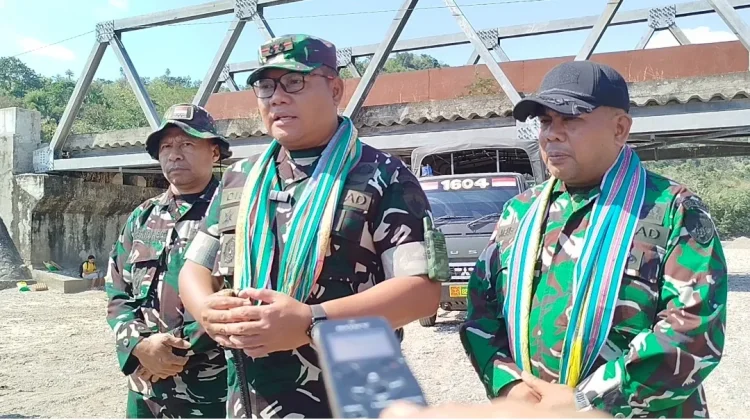 Dandim Kupang Tinjau Pembangunan Jembatan Program Presiden
