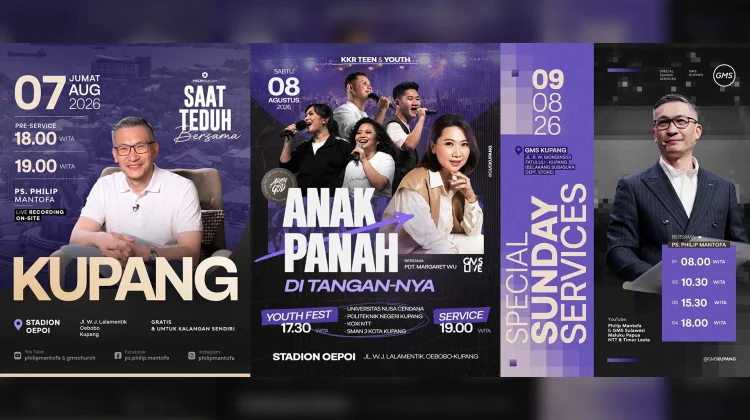 Jangan Lewatkan! "Saat Teduh Bersama" Ps. Philip Mantofa di Kupang, 07 Agustus 2026