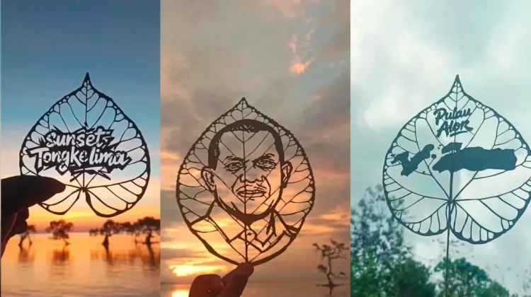 Inovasi Seniman Alor Ciptakan Seni Daun