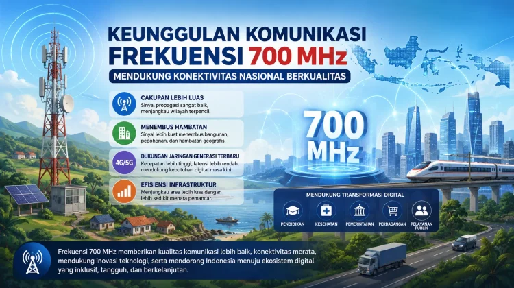 Keunggulan Komunikasi Frekuensi 700 MHz Dukung Konektivitas Nasional