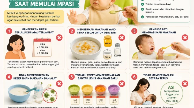 Kesalahan yang Perlu Dihindari saat Memulai MPASI pada Bayi 6 Bulan