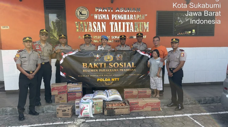 SIP 56 Polda NTT Gelar Aksi Sosial di Panti Asuhan Wisma Pengharapan,Sukabumi