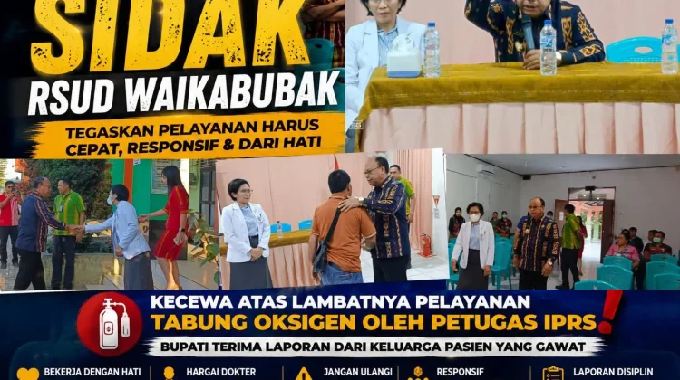 Bupati Sumba Barat Sidak RSUD Waikabubak Minta Tingkatkan Pelayanan Kesehatan