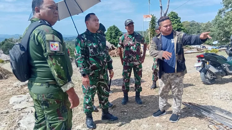 Dandim SBD Tinjau Pembangunan Koperasi Desa Merah Putih Wewewa tengah