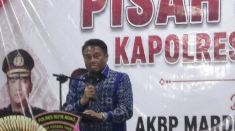 Bupati Rote ajak Jaga Harmoni dalam Sambutannya pada Acara Pisah Sambut Kapolres