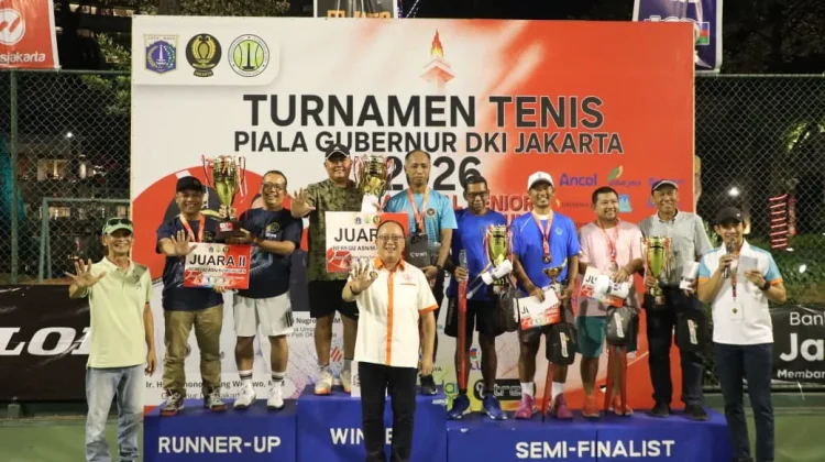 Kementerian ATR/BPN Raih Juara Dua Beregu Turnamen Tenis Piala Gubernur Jakarta