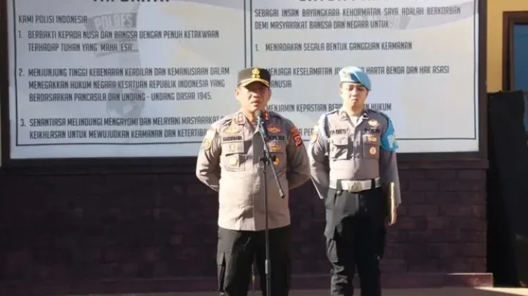 Kapolres Ngada Gede Harimbawa Pimpin Apel Perdana, Tekankan Disiplin Anggota