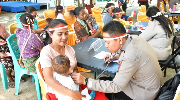 Peresmian Jembatan Merah Putih dan Bakti Kesehatan Bagi Warga Desa Benu