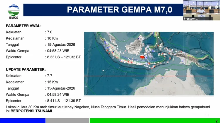 Gempa M7,7 Mengguncang Nagekeo