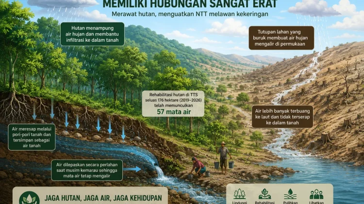 Hutan dan Ketersediaan Air di NTT Memiliki Hubungan Sangat Erat