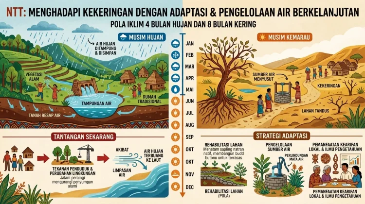 NTT Hadapi Tantangan Kekeringan dengan Pola Iklim 4 Bulan Hujan dan 8 Bulan Kering