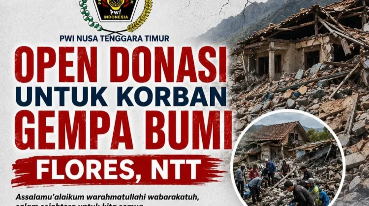 PWI NTT Terima Donasi Korban Gempa dari PWI Jaya dan PWI Jatim