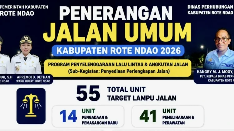 Pemkab Rote Ndao Kucurkan Rp990 Juta untuk 55 PJU