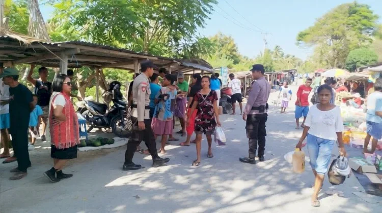 Hadir di Pasar Kuli Aisele, Polisi Pastikan Aktivitas Warga Aman dan Kondusif