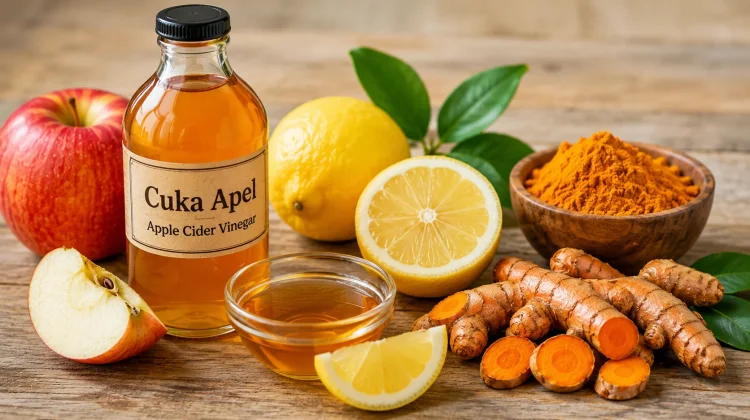 Kombinasi Cuka Apel, Lemon, Kunyit untuk Kesehatan
