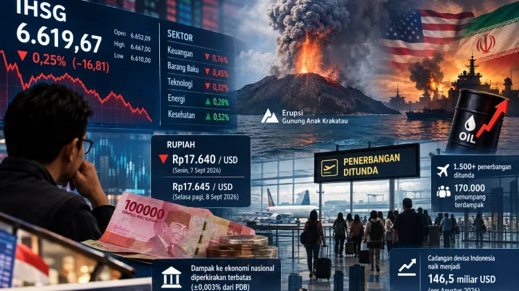 IHSG Melemah, Rupiah Tertekan di tengah Gejolak Global