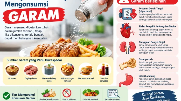 Bahaya Terlalu Banyak Mengonsumsi Garam
