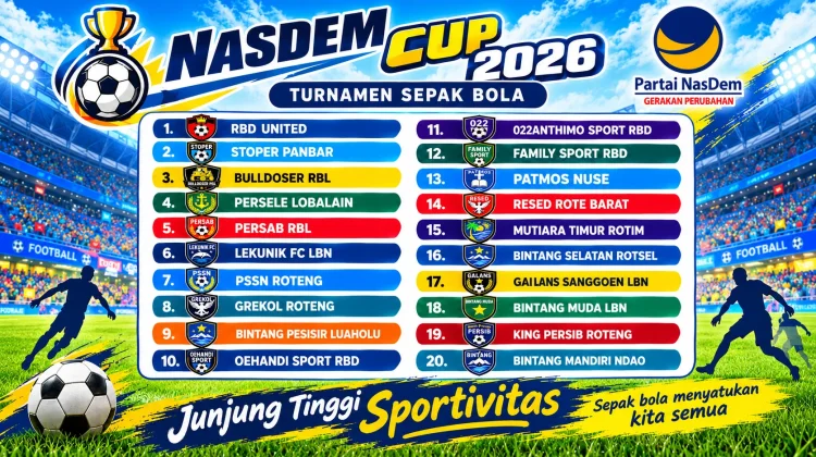 Hari Ini Turnamen Nasdem Cup Resmi di Gulirkan 20 Klub Siap Bertanding