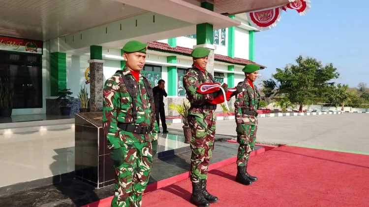 Upacara Senin Kodim 1629 SBD Perkuat Disiplin Prajurit