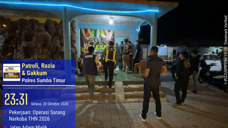 Satresnarkoba Polres Sumba Timur Razia THM, Antisipasi Peredaran ...
