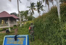 Wujudkan Desa Berseri Babinsa Bersama Warga Gerakan Kebersihan