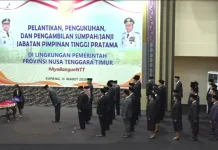 Gubernur Melki Laka Lena Melantik Pejabat Pimpinan Tinggi Pratama NTT