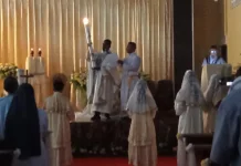 Perarakan Lilin Paskah Jadi Pembuka Vigili di Kapela Santo Agustinus Bello