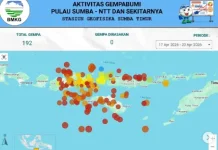 BMKG Catat 192 Gempa Bumi Guncang Wilayah Sumba dalam Sepekan