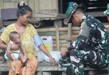 Program TMMD Ke-128 Kodim SBD Berikan Layanan Kesehatan Kepada Masyarakat
