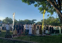 Ribuan Jemaah Padati Lapangan Pahlawan saat Sholat Iduladha