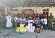 Kodim Sumba Barat Berbagi Kasih Dengan Anak Panti Asuhan