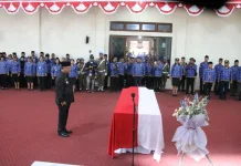 Bupati Yohanis Dade Pimpin Upacara Persemayaman Umbu Djima Aula Kantor Bupati