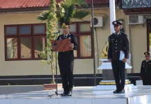 Wakapolres Sumba Timur Ajak Personel Amalkan Nilai-Nilai Pancasila