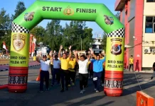 Polda NTT Pererat Sinergi Melalui Jalan Santai Hari Bhayangkara