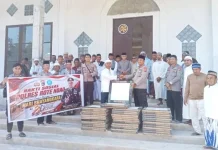 Dukung Pembangunan Masjid, Polres Rote Ndao Salurkan Bantuan