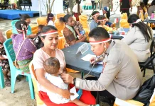 Peresmian Jembatan Merah Putih dan Bakti Kesehatan Bagi Warga Desa Benu