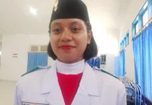 Rambu Echa Bangga Dipercaya Bawa Baki Bendera HUT RI ke- 81
