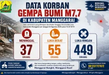Gempa Flores, 37 Warga Kabupaten Manggarai Meninggal Dunia