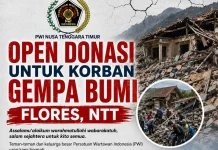 PWI NTT Terima Donasi Korban Gempa dari PWI Jaya dan PWI Jatim