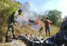 Babinsa Koramil 05 Waingapu Sigap Padamkan Karhutla Palakahembi